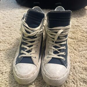 Converse Kids High-Top Sneakers - Navy and White